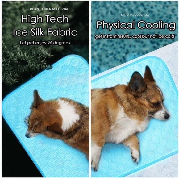 Cooling Mat for Large Dogs Cats Pet Washable Summer Cooling Pads Summer Sleeping - Picture 5 of 6